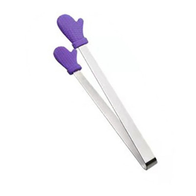 Kūrybingos mažos delninės silikoninės maisto žnyplės nerūdijančio plieno ledo segtukas mini desertas, saldainiai su ledukais, maisto indai BBQ spaustukai pasidaryk pats virtuvės įrankiai