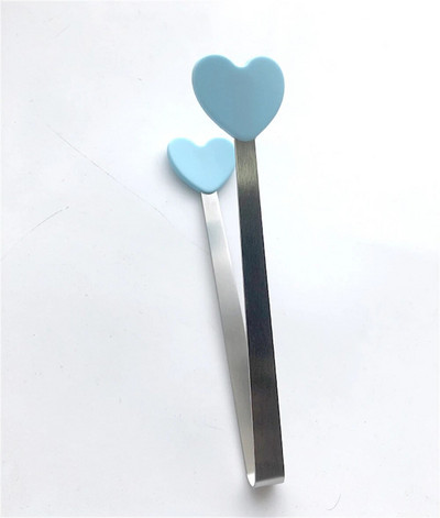 Kūrybingos mažos delninės silikoninės maisto žnyplės nerūdijančio plieno ledo segtukas mini desertas, saldainiai su ledukais, maisto indai BBQ spaustukai pasidaryk pats virtuvės įrankiai