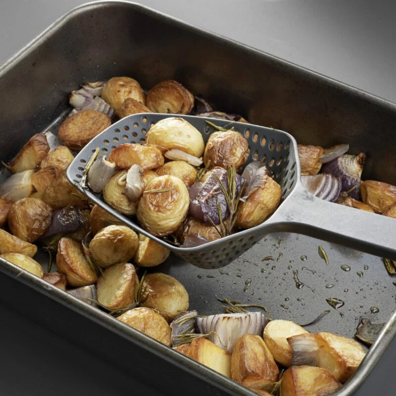 Nauji juodi nailoniniai makaronų samtelis sietelis kiaurasamtis Virtuvės prietaisai Maisto gaminimo įrankiai