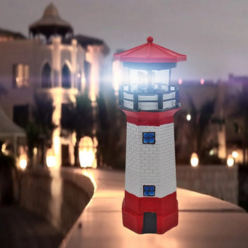 Creative Lighthouse Слънчева LED светлина Практична издръжлива многофункционална класическа външна интелигентна сензорна въртяща се лампа
