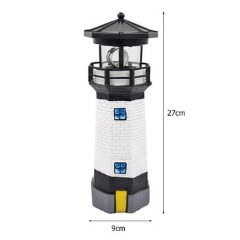 Creative Lighthouse Solar LED Light Πρακτικό ανθεκτικό πολυλειτουργικό Classic Outdoor Smart Sensor Beacon Περιστρεφόμενος λαμπτήρας