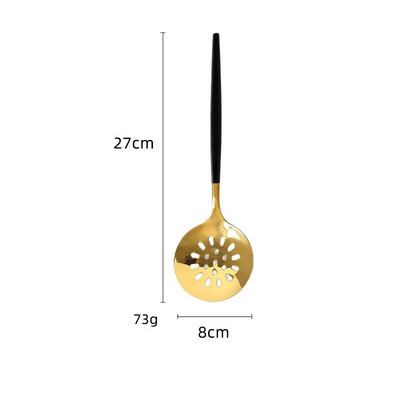 Nerūsējošā tērauda ar garu rokturi virtuves piederumi rīsu lāpstiņa zupas karote mājsaimniecības trauku servēšanai galda piederumu komplekts