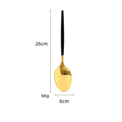 Nerūsējošā tērauda ar garu rokturi virtuves piederumi rīsu lāpstiņa zupas karote mājsaimniecības trauku servēšanai galda piederumu komplekts