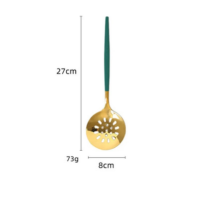 Nerūsējošā tērauda ar garu rokturi virtuves piederumi rīsu lāpstiņa zupas karote mājsaimniecības trauku servēšanai galda piederumu komplekts