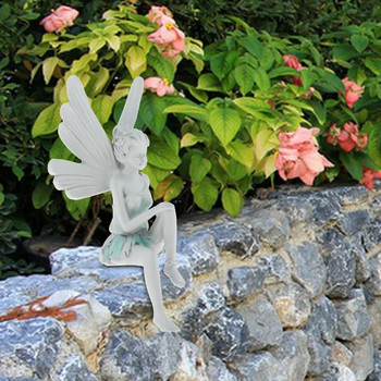 Градинска фея Фигурка Фонтан Статуя Противоплъзгащо уплътнение Орнамент за перваза на веранда