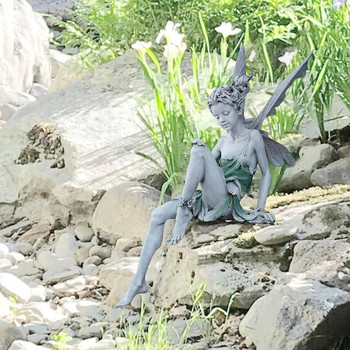 Κήπος Fairy Figurine Σιντριβάνι Άγαλμα Αντιολισθητική Σφραγίδα Στολίδι περβάζι βεράντας