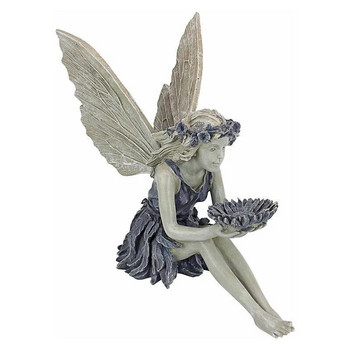 Νέα Χώρα των Θαυμάτων Λουλούδι Νεράιδα Διακόσμηση Κήπου Στολίδι Άγγελος Φτερό Ρητίνη Καθιστό Άγαλμα Εξωτερικό Άγαλμα Κοριτσιού Αγγέλου