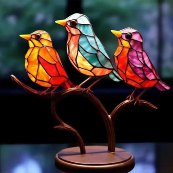 2023 Νέα πολύχρωμα στολίδια επιτραπέζιου υπολογιστή με μεταλλική διακόσμηση πουλιών Αξεσουάρ Διακόσμηση δωματίου στο σπίτι Σειρά πουλιών Σιδερένια χειροτεχνία σε σχήμα ζώων