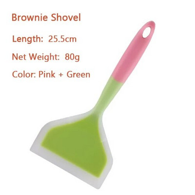 1vnt Nelipnus silikoninis nailonas maisto gaminimo įrankiai virtuvės šaukštai mentele Kastuvas Šepetys Spalvoti vaivorykštės virtuvės reikmenys virtuvės reikmenys