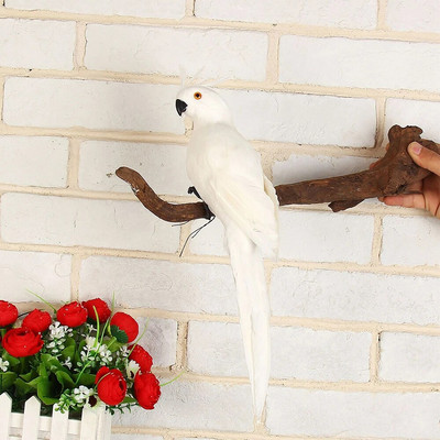 25/35 cm ar rokām darināta simulācija papagailis radoša spalva zāliena figūriņa ornaments dzīvnieks putns dārzs putnu rekvizīts miniatūras dekors