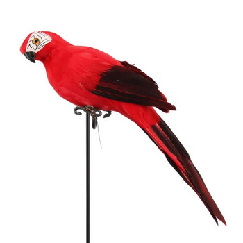 25 см ръчно изработена симулация на папагал, креативна фигурка от морава с пера, орнамент, животно, птица, градинска подпора, декорация