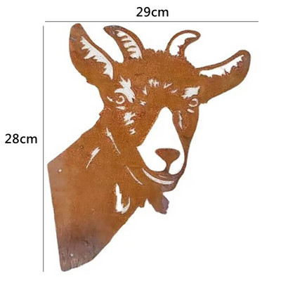 Διακοσμητικά Μεταλλικά Διακοσμητικά Τοίχου Κήπου Δέντρο Κρεμαστά Στολίδια Αγρόκτημα Peeping Αγελάδα Πρόβατα Μπαλκόνι αυλή Εξωτερικά αγάλματα Σπίτι Διακόσμηση Τέχνης