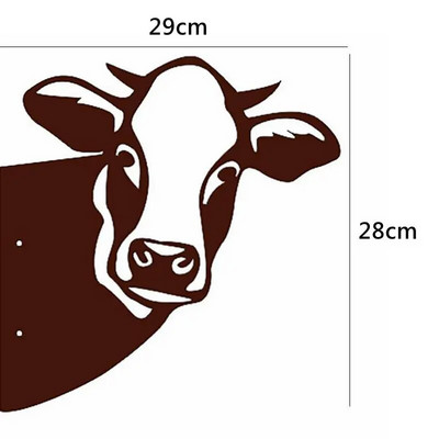 Διακοσμητικά Μεταλλικά Διακοσμητικά Τοίχου Κήπου Δέντρο Κρεμαστά Στολίδια Αγρόκτημα Peeping Αγελάδα Πρόβατα Μπαλκόνι αυλή Εξωτερικά αγάλματα Σπίτι Διακόσμηση Τέχνης