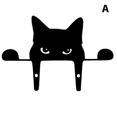 Āra dārza akrila dekorēšana restorāna pie sienas loga piekārta skulptūra dzīvnieks melns kaķis attēlu kolekcijas dāvana