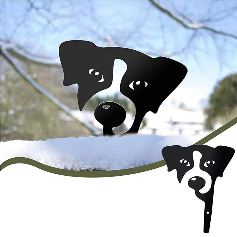 Āra dārza akrila dekorēšana restorāna pie sienas loga piekārta skulptūra dzīvnieks melns kaķis attēlu kolekcijas dāvana