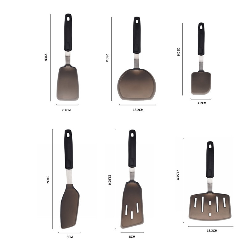 1 gab. Elastīga silikona virpošanas lāpstiņa, karstumizturīgi, nepiedegoši virtuves piederumi, pleznas gatavošanai un cepšanai – nesatur BPA