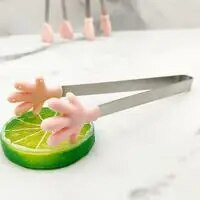 Loomingulised roostevabast terasest toidutangid jääklambrid kommide BBQ magustoit libisemiskindlad tangid teekomplekt Toidu serveerimisnõu Köögibaari tarvik