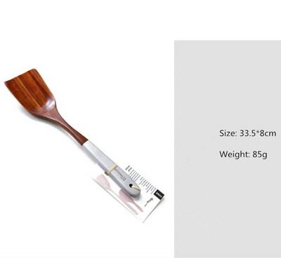 Set de instrumente de gătit din lemn masiv Spatulă de tec ecologică Linguriță de orez Protecția mediului Veselă de uz casnic ковшик кухонный