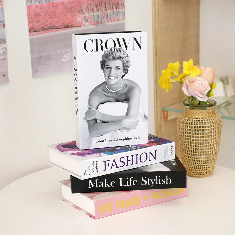 Luksusa viltotu grāmatu glabāšanas kaste Livre Dekorācija Luksusa dzīvojamās istabas apdare Estētiska kafijas galdiņa grāmatas Mājas rotājumi