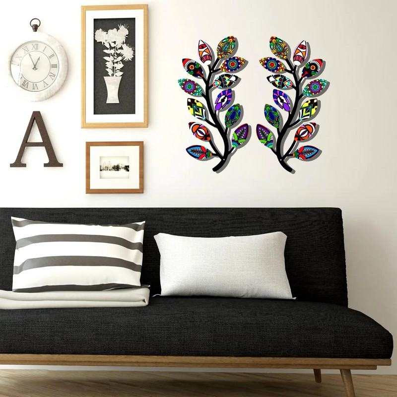 Metallist puuoks seinakaunistus Rauast kunsti ornament magamistoa jaoks siseõue siseõue jaoks Dekoratiivne seinakaunistused akna kunstiteosed rippuvad