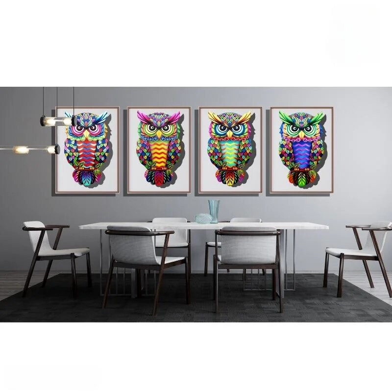 Metāla mākslas pūces sienas dekors Krāsains dzelzs māksla Pūces skulptūra 4 krāsu pūces piekārts rotājumu kulons iekštelpu āra mājas dārzam