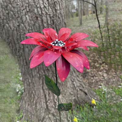 1 db fém virágok kerti karók beltéri kültéri kézművesség rozsdaálló fém vasudvar művészeti pázsit dekoráció 8 színben