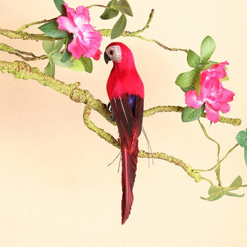 Ръчно изработена симулация на папагал, креативно перо от пяна, изкуствен папагал, имитация на птица, модел на птица, украшение за дома, градина, реквизит за птици, декор