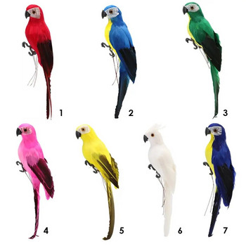 Ръчно изработена симулация на папагал, креативно перо от пяна, изкуствен папагал, имитация на птица, модел на птица, украшение за дома, градина, реквизит за птици, декор