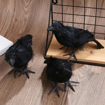 Προσομοίωση Black Crow Raven Bird Repellent Pest Control Pigeon Repellent Διακόσμηση κήπου Αξεσουάρ διακόσμησης εξωτερικού χώρου 1 τεμάχιο