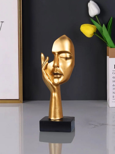 1gb Individualitāte Abstract Art Mask Varonis Ornaments Radošums Klusums ir zelts Sveķu Amatniecība Ieejas vīna skapja rotājumi