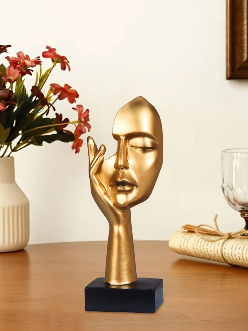 1gb Individualitāte Abstract Art Mask Varonis Ornaments Radošums Klusums ir zelts Sveķu Amatniecība Ieejas vīna skapja rotājumi