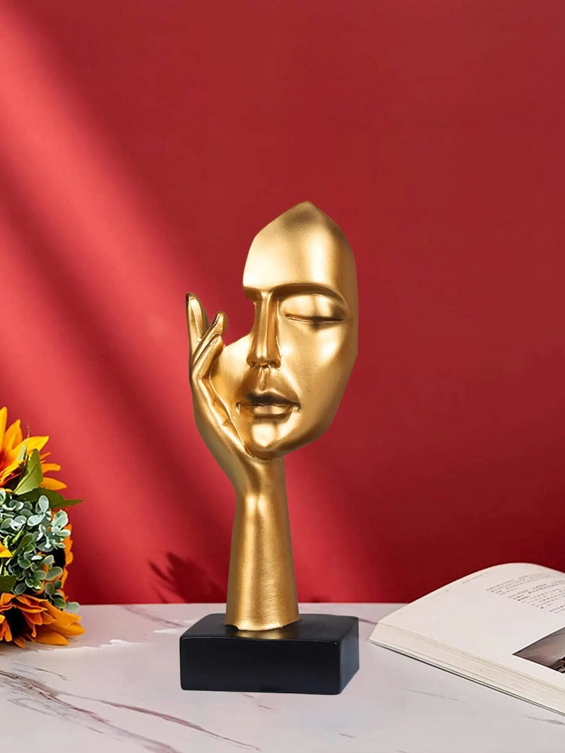 1gb Individualitāte Abstract Art Mask Varonis Ornaments Radošums Klusums ir zelts Sveķu Amatniecība Ieejas vīna skapja rotājumi