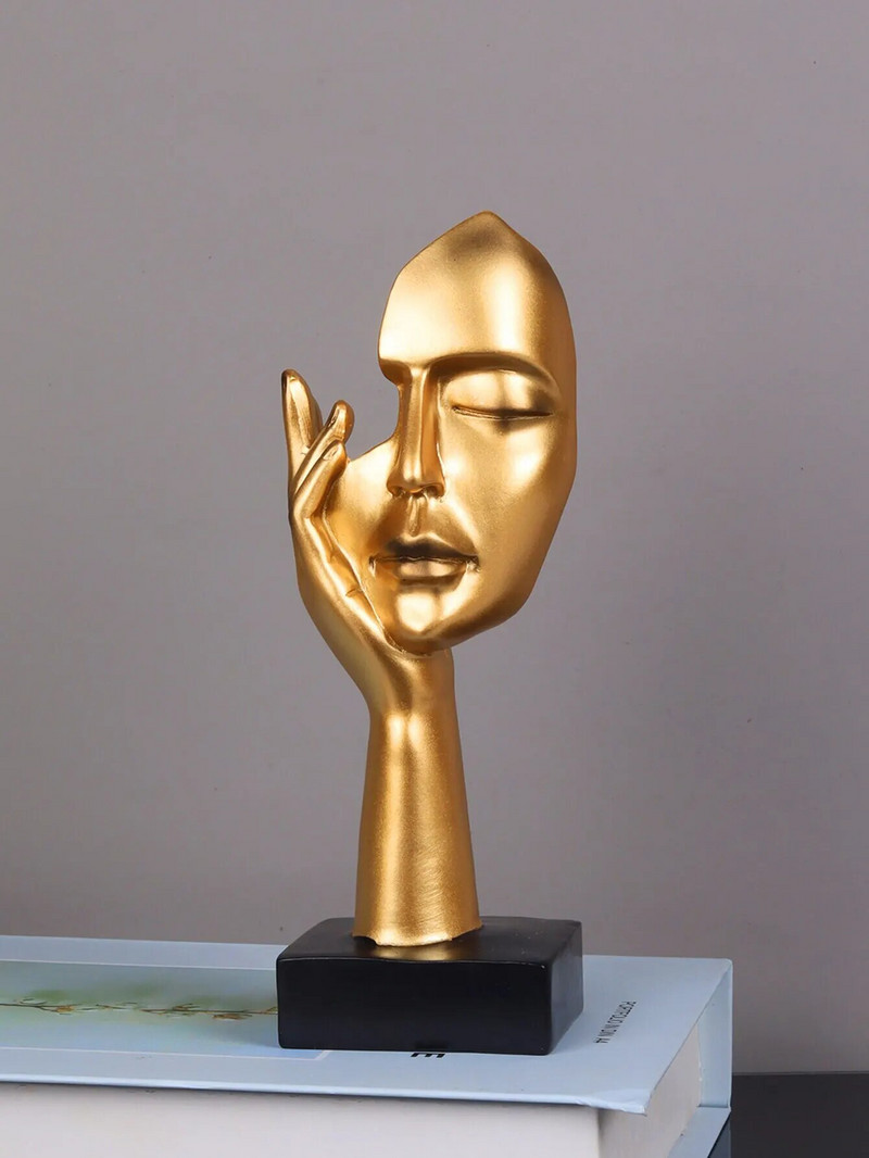 1gb Individualitāte Abstract Art Mask Varonis Ornaments Radošums Klusums ir zelts Sveķu Amatniecība Ieejas vīna skapja rotājumi