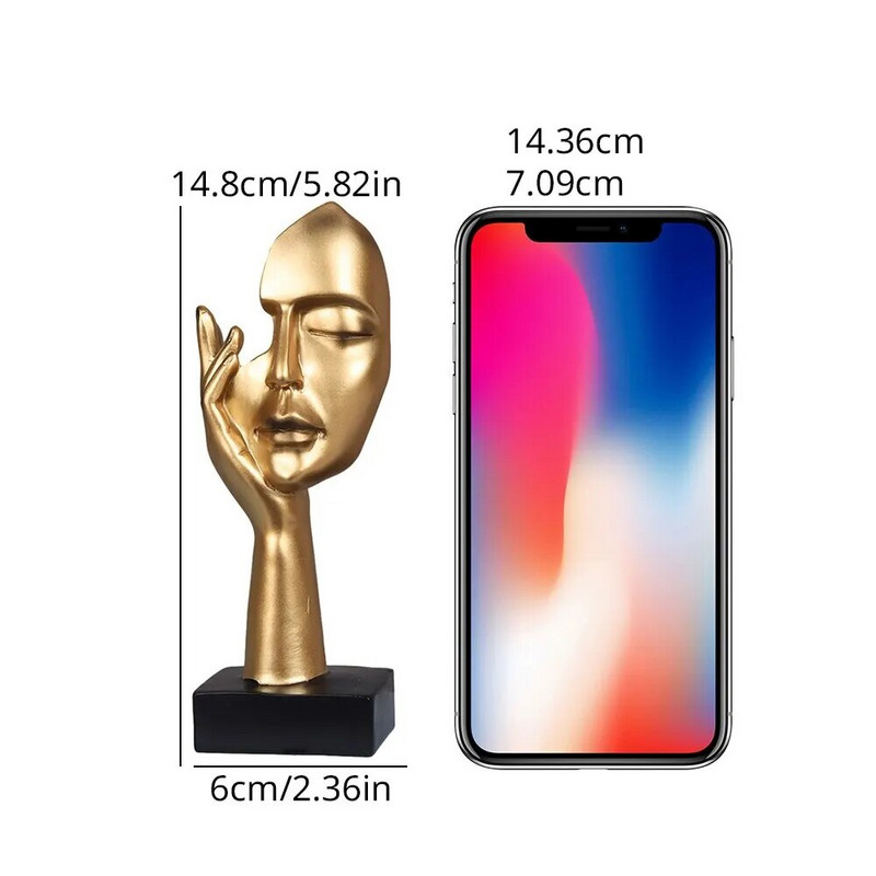 1gb Individualitāte Abstract Art Mask Varonis Ornaments Radošums Klusums ir zelts Sveķu Amatniecība Ieejas vīna skapja rotājumi