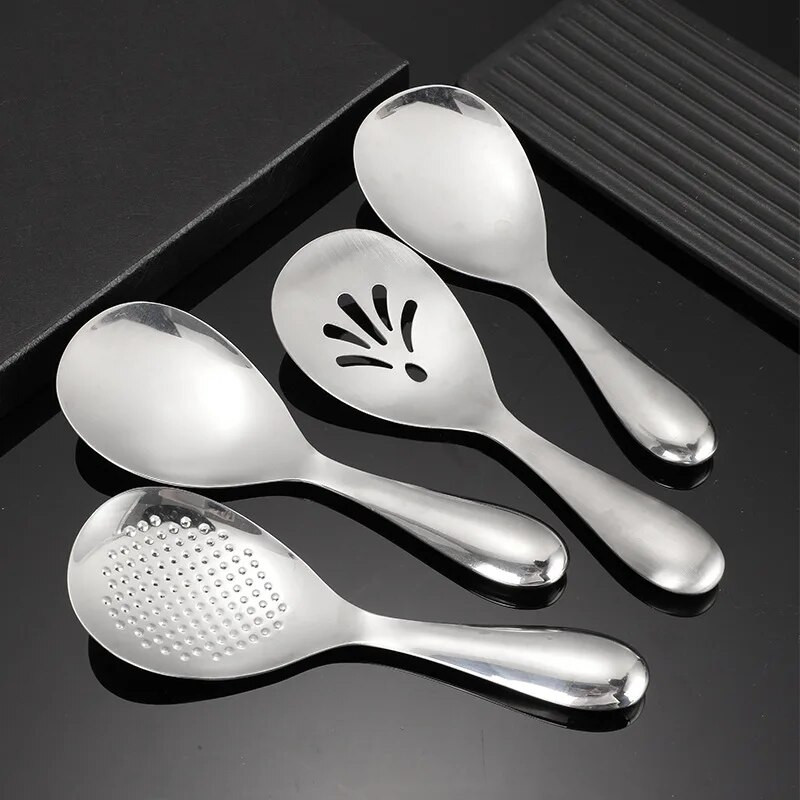 Köök roostevabast terasest õõnsa käepidemega riisilusikas kleepumisvastane suure mahutavusega supilusikas kurn Süvenda paksendada sööginõusid