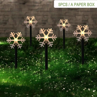 Saules LED Ziemassvētku eglītes zemē uzstādīta lampa āra dārza pagalma Ziemassvētku atmosfēras ainavas dekorēšanai