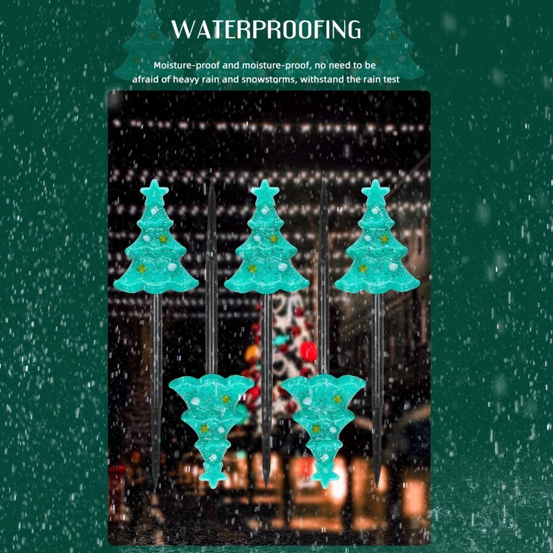 Saules LED Ziemassvētku eglītes zemē uzstādīta lampa āra dārza pagalma Ziemassvētku atmosfēras ainavas dekorēšanai