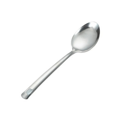 Virtuves nerūsējošā tērauda virtuves piederumi Pulēti iekaramie sudraba caurduris zupa cepšanas lāpstiņa Vienkārši mājsaimniecības piederumi