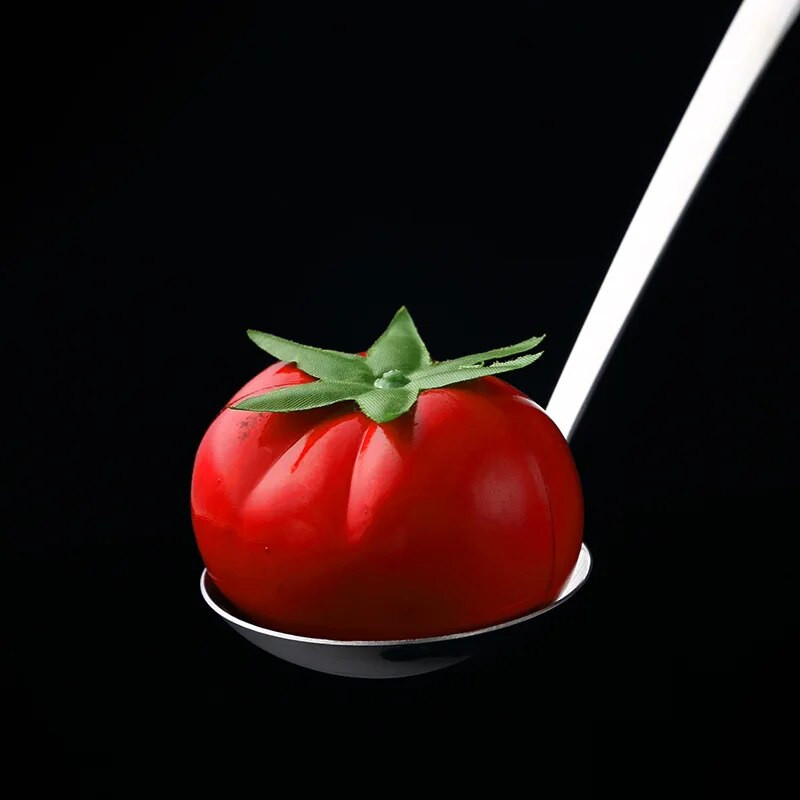 Virtuves nerūsējošā tērauda virtuves piederumi Pulēti iekaramie sudraba caurduris zupa cepšanas lāpstiņa Vienkārši mājsaimniecības piederumi