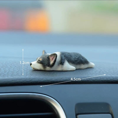 Mini Corgi Automobilių apdaila Derva Amatai Šunų Stalo apdaila Dekoracija Imitacija Tortų Kepimo Papuošimas Kawaii Priedai