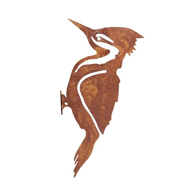 Surūdijęs metalas paukščių siluetai sodo tvoros dekoras genys Robin Country Yard Stake dizainas menas sodo dekoravimo reikmenys