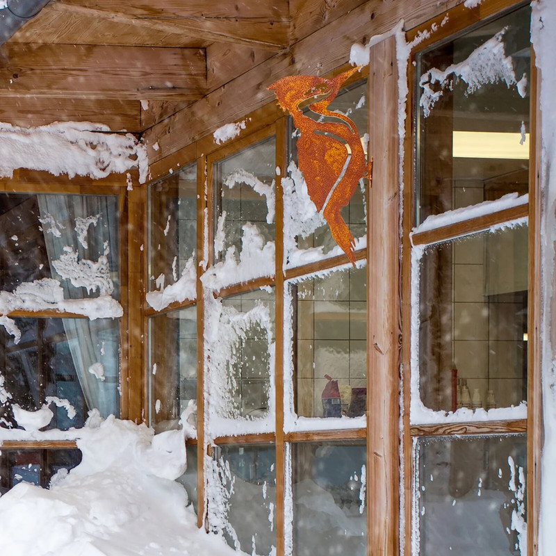 Surūdijęs metalas paukščių siluetai sodo tvoros dekoras genys Robin Country Yard Stake dizainas menas sodo dekoravimo reikmenys