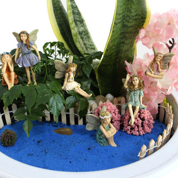 Fairy Garden - 6τμχ Miniature Fairies Figurines Αξεσουάρ για Εξωτερική Διακόσμηση