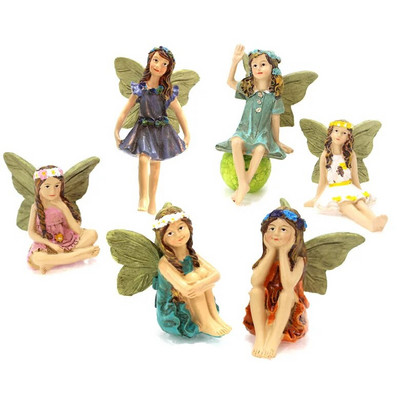 Grădina Zânelor - 6buc Figurine Zâne Miniaturale Accesorii pentru Decor Exterior