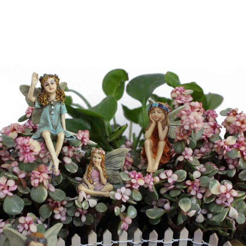 Grădina Zânelor - 6buc Figurine Zâne Miniaturale Accesorii pentru Decor Exterior