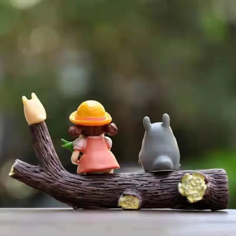 Mans kaimiņš Totoro Miniatūras Ornaments Japāņu karikatūra Totoro Dekorācija Mājas istabas dekors Dārza Galds Jauki rotājumi Miniatūras