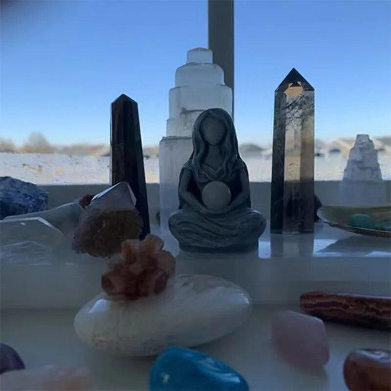 1 gab Mēness dievietes statuja radošā kafejnīca grieķu mitoloģiskā figūra sveķu skulptūra mājas dekora figūriņas interjera dekorēšanai