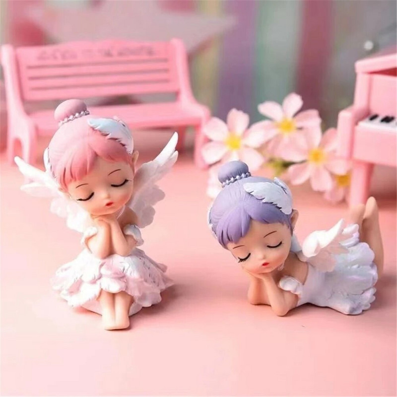 Κινούμενα σχέδια για κορίτσια ειδώλια μπαλαρίνα άγαλμα αγγέλου Χαριτωμένο διακοσμητικό ντεκόρ επιφάνειας εργασίας Μινιατούρες κορίτσι μπαλέτου Αξιολάτρευτο διακοσμητικό ταμπλό