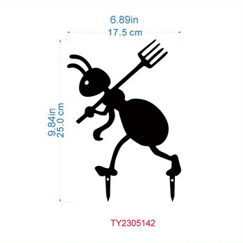 1 τεμ., Διακόσμηση κήπου Μυρμήγκια Εξωτερικά μεταλλικά μυρμήγκια Στολίδια κηπουρικής αυλής Μεταλλική τέχνη Πίσω αυλή Πασσάλων γκαζόν Διακόσμηση Μυρμήγκια Σιδερένια χειροτεχνία κήπου