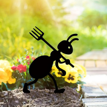 1 τεμ., Διακόσμηση κήπου Μυρμήγκια Εξωτερικά μεταλλικά μυρμήγκια Στολίδια κηπουρικής αυλής Μεταλλική τέχνη Πίσω αυλή Πασσάλων γκαζόν Διακόσμηση Μυρμήγκια Σιδερένια χειροτεχνία κήπου